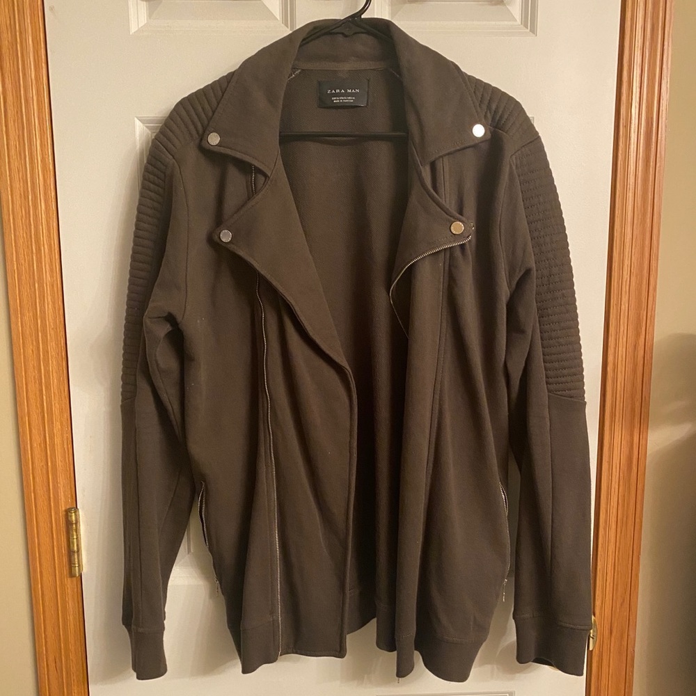 Mens Zara jacket- olive green-Great condition